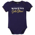 Baby Girls Baltimore Ravens Short Sleeve Bodysuits